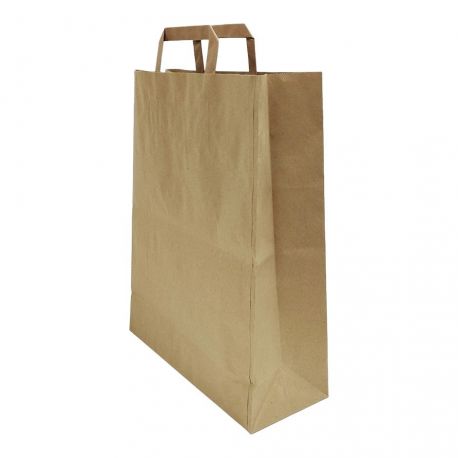 Bolsa papel 100% reciclado Full Kraft 32 + 12 x 40cm (250 uds)