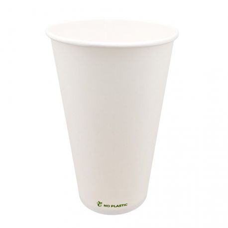 Vasos de papel Water Based Blancos 500ml (16Oz) Ø90mm (1.000 uds)