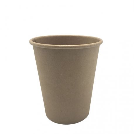 Vasos de papel Full Kraft Ø 80mm 240ml (8Oz) (1.000 uds)