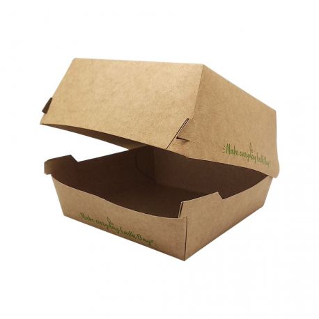 Caja hamburguesa Pequeña "Make Everyday Earth Day" 105 x 105 x 70mm (500 uds)