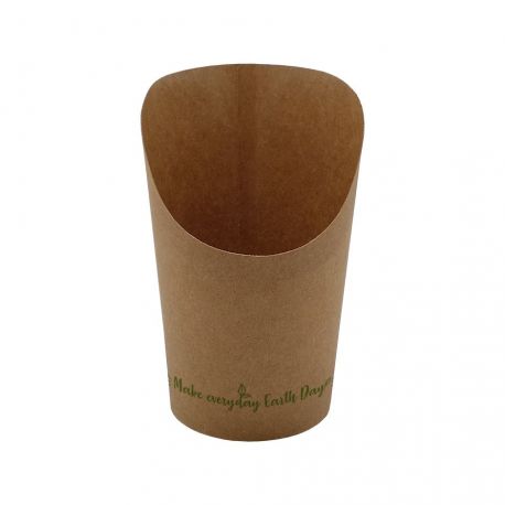 Scoop Kraft para wrapp y fritos 16Oz 60 x 135mm "Make everyday earth day" (1.000 uds)