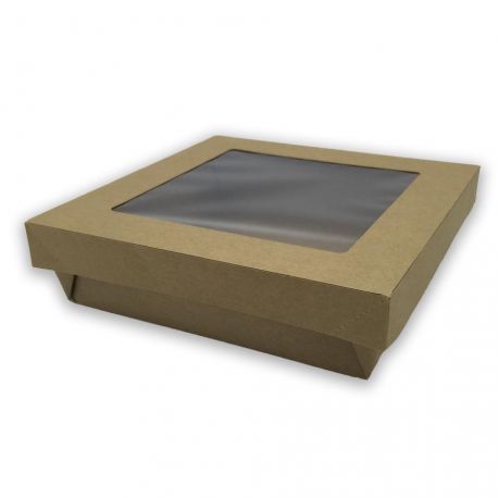 Ensaladeras Kraft con tapa separada 190/170 x 50mm (320 uds)