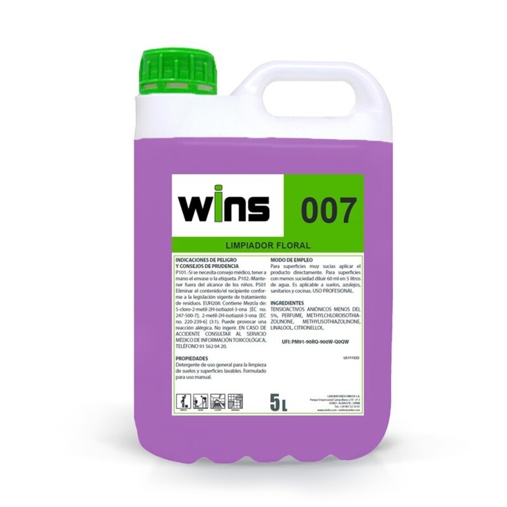 LIMPIADOR FLORAL 007 5L WINS