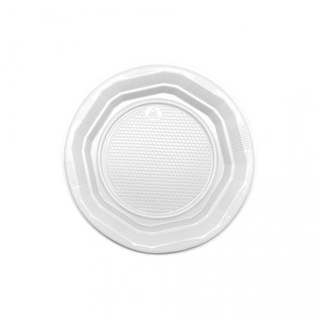 [PLPSBL000013] Plato postre blanco PS reutilizable 170mm (20PAQ x 25uds: 500uds)