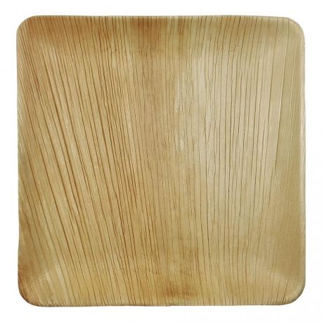 [PLHOPA000006] Platos de hoja de Palma Cuadrados 250 x 250mm (100 uds)