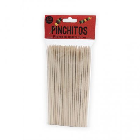 [CUMADE000023] Pinchos de madera 150mm (10.000 uds)